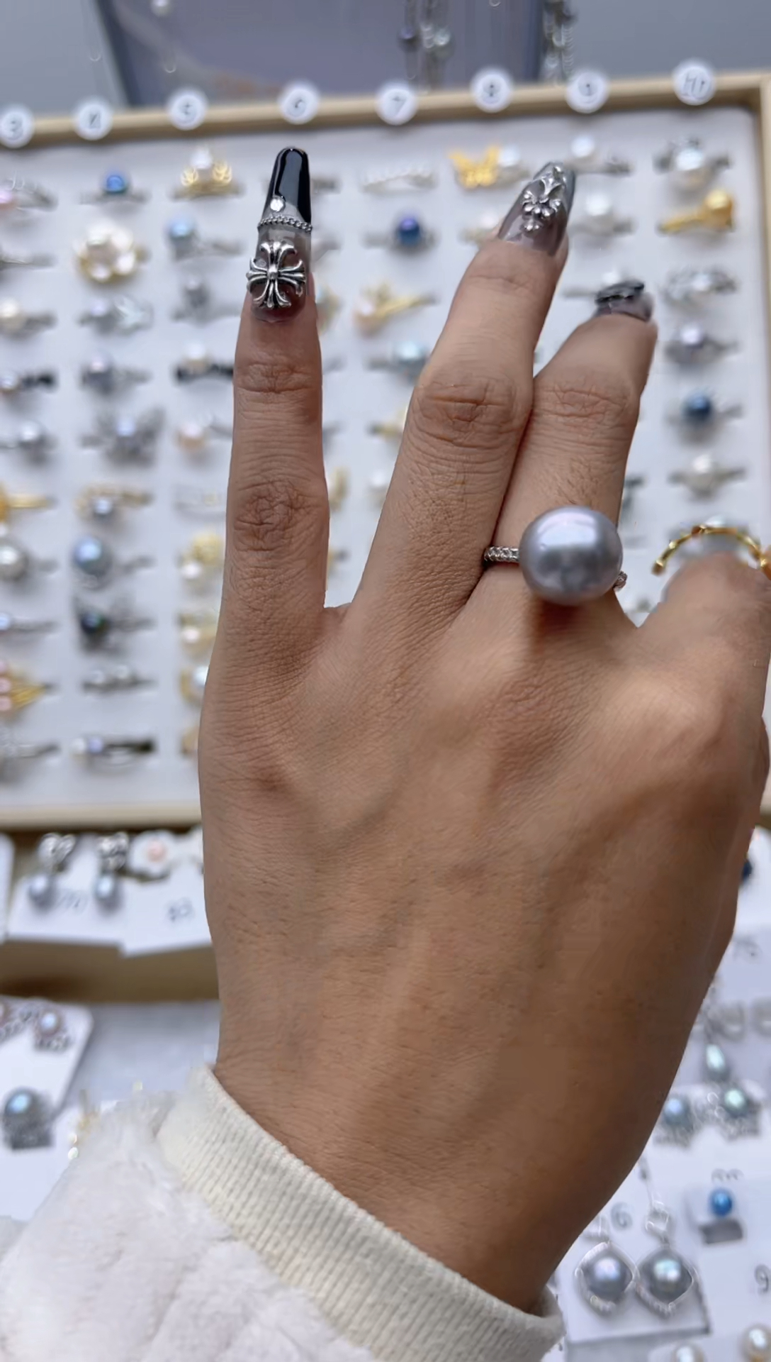 【闪购商品】淡水珍珠戒指合金56