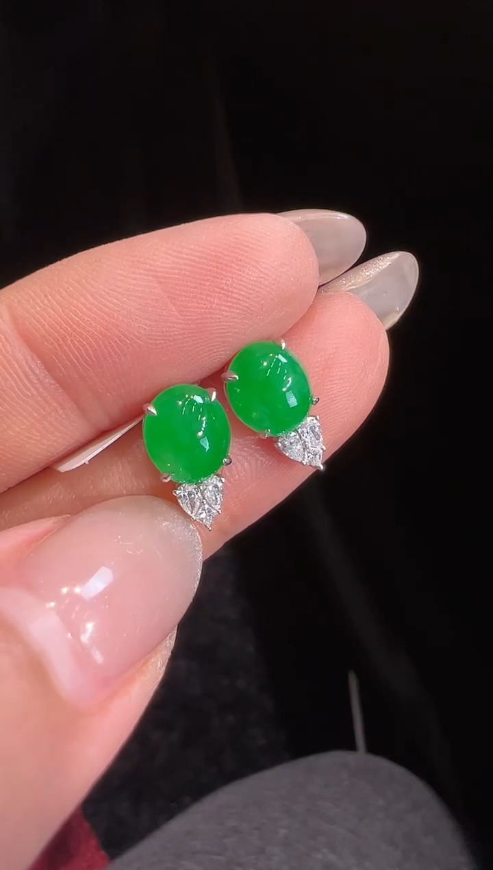 【闪购商品】翡翠耳饰未镶嵌耳饰