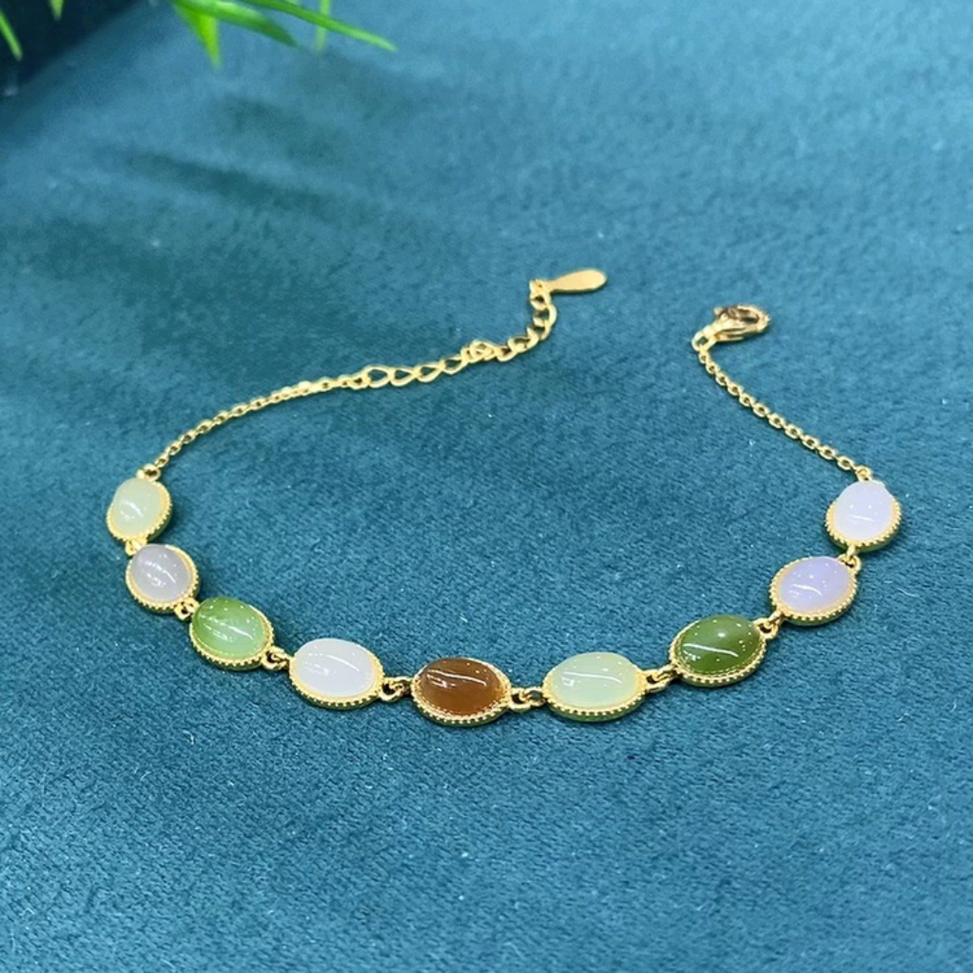 S925碧玉多宝手链