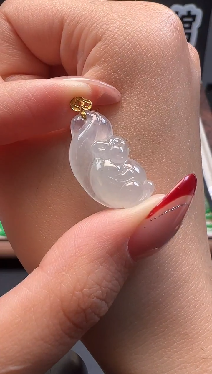 吊坠(不含链)18K金镶嵌翡翠 缅甸珠宝严选