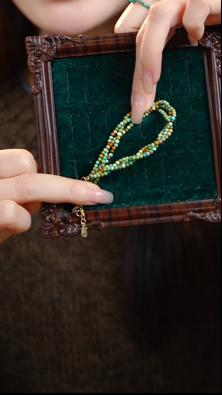 未镶嵌绿松石手链绿松