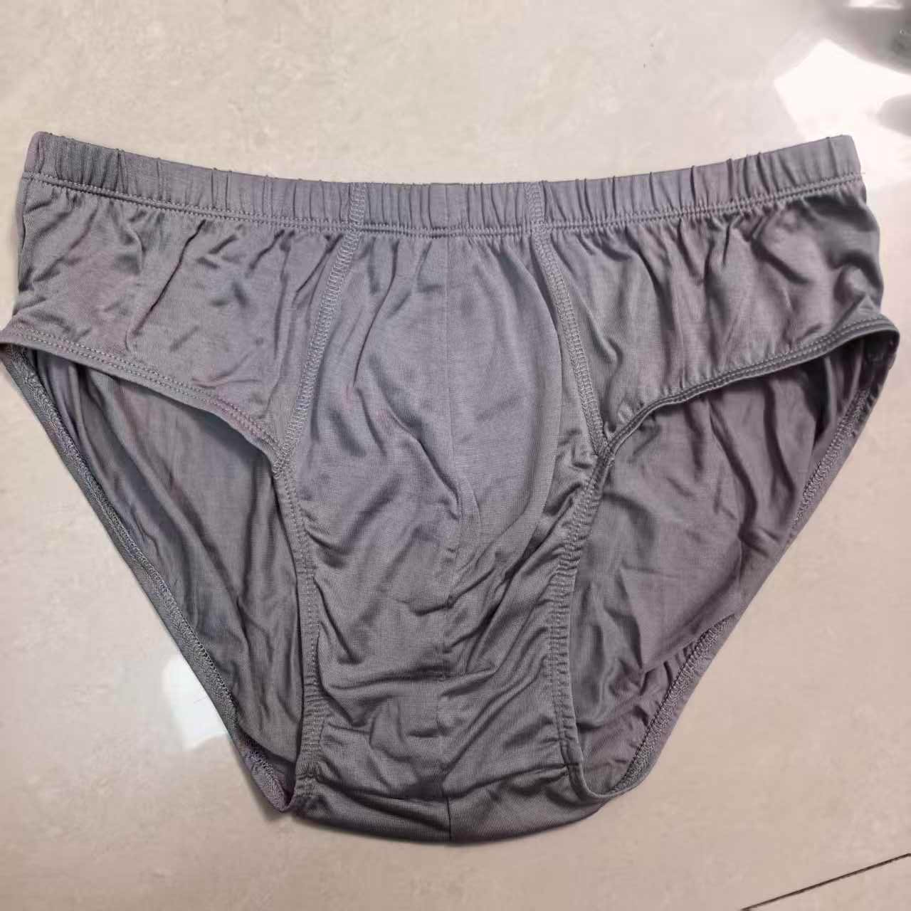 桑蚕丝男士绢丝拼接均码内裤