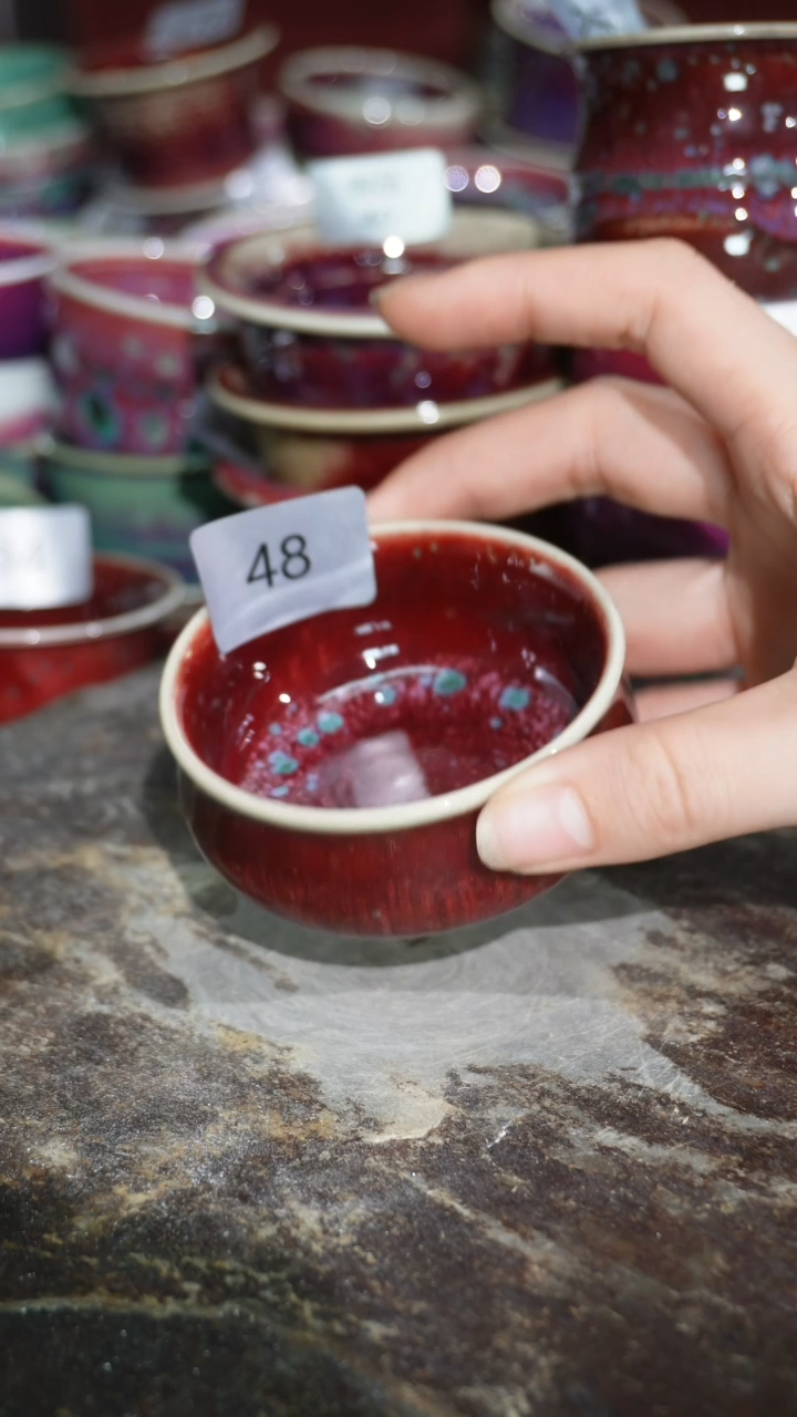 摆件陶精品窑变钧瓷茶器