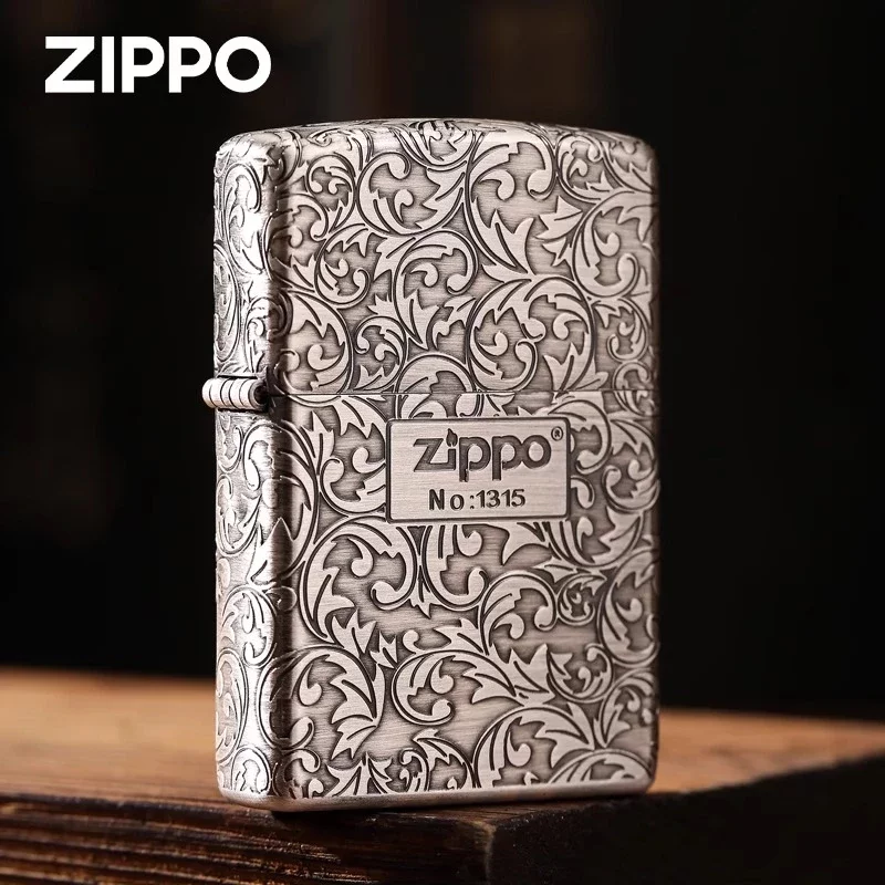 ZIPPO/之宝打火机常规熏银唐草中标个性经典防风送男友情人节礼物