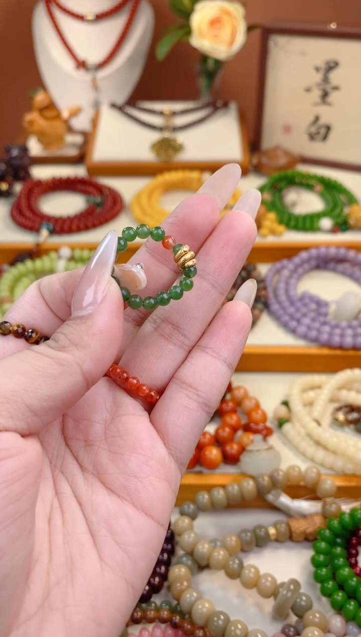 【闪购商品】和田玉（碧玉）戒指未镶嵌碧玉灵蛇戒指