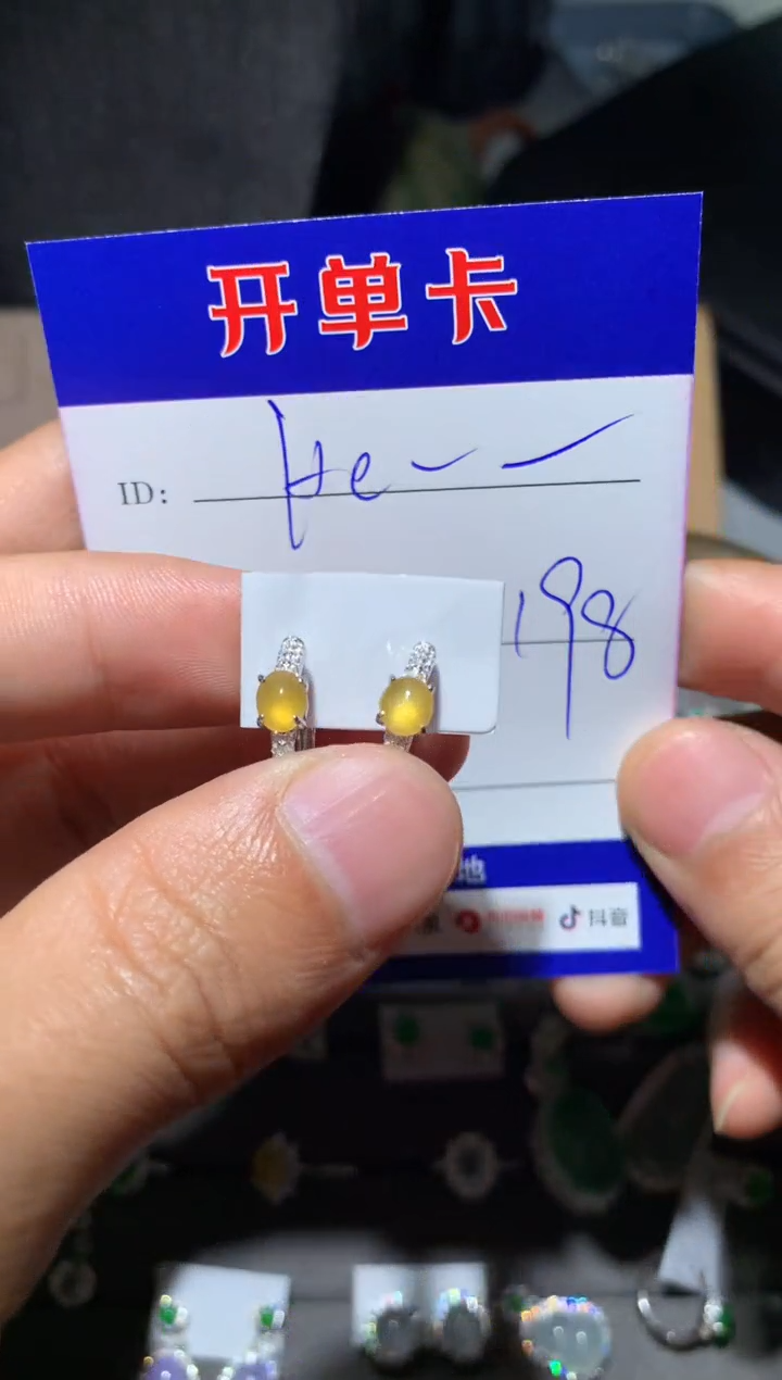 【闪购商品】翡翠耳饰银S925镶嵌 定向 HeLee