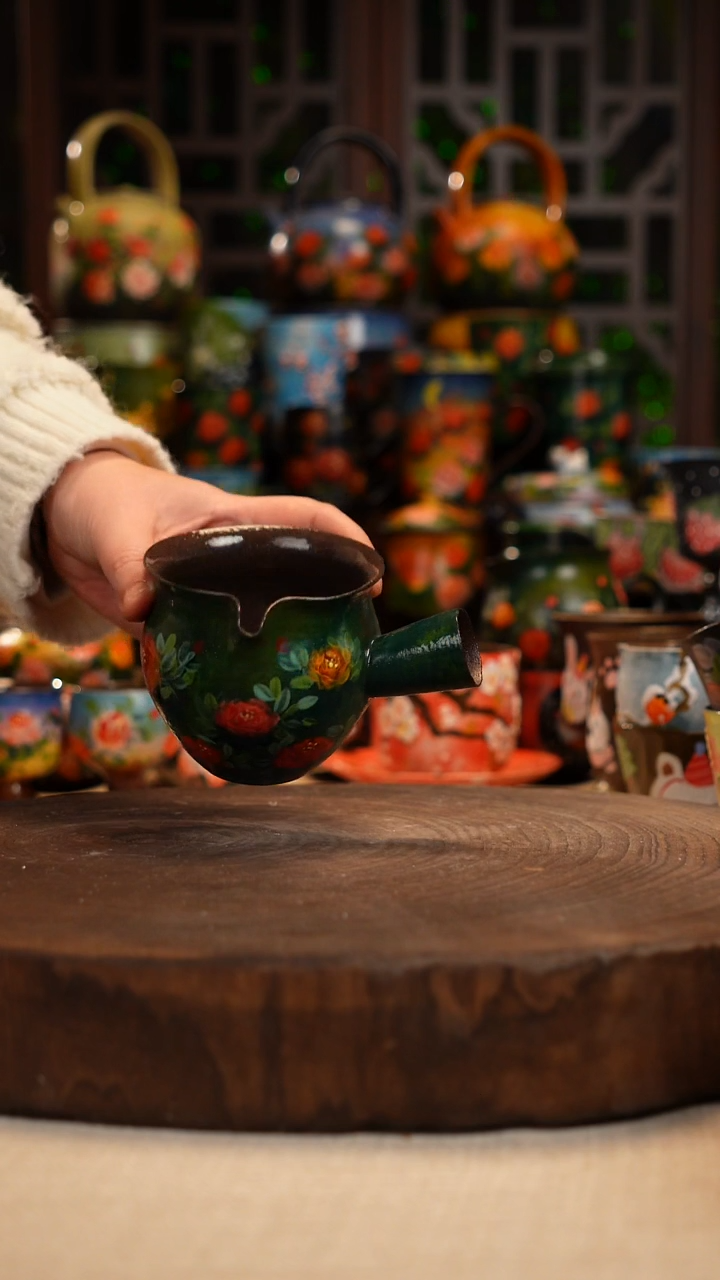 油画 手绘釉下彩