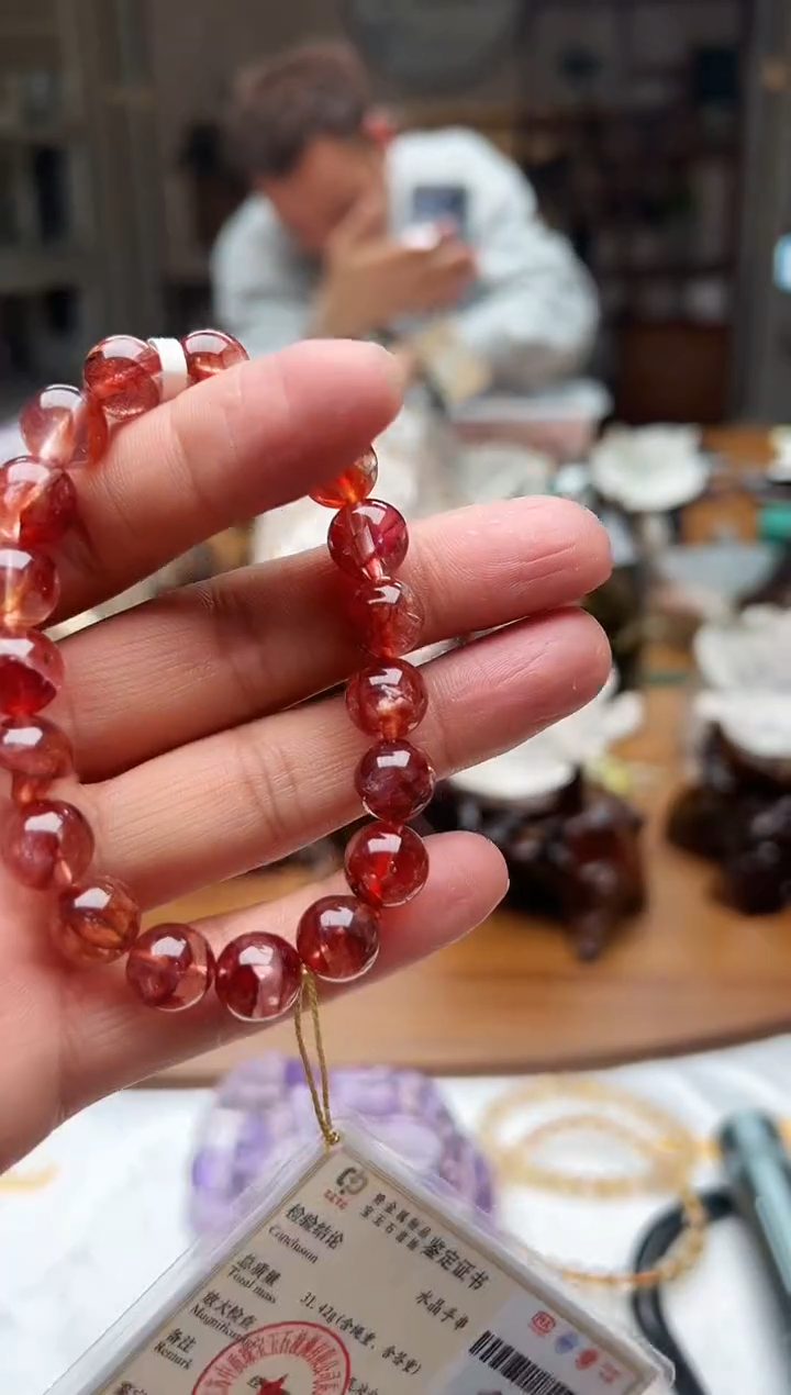 【闪购商品】水晶手链未镶嵌红椒花手串卡10+