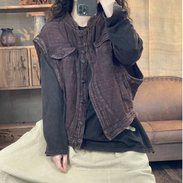 HY   F6500麻料马夹