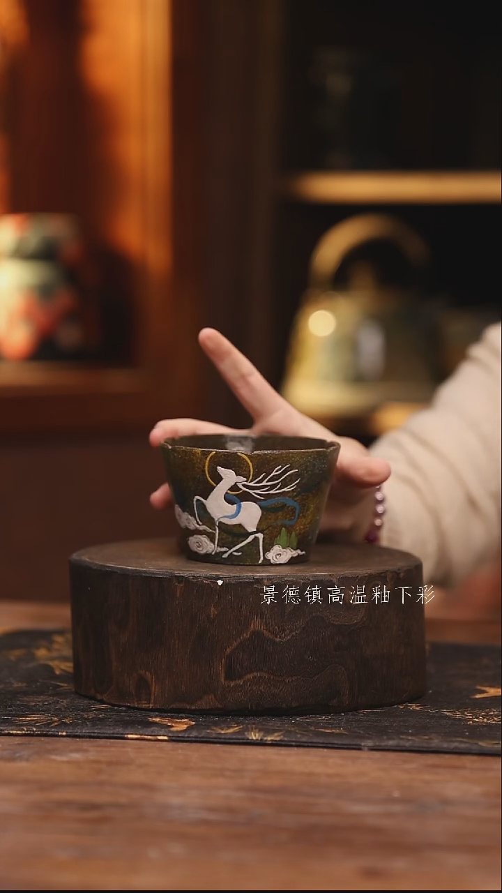 陶瓷景德镇高温釉下手绘陶瓷