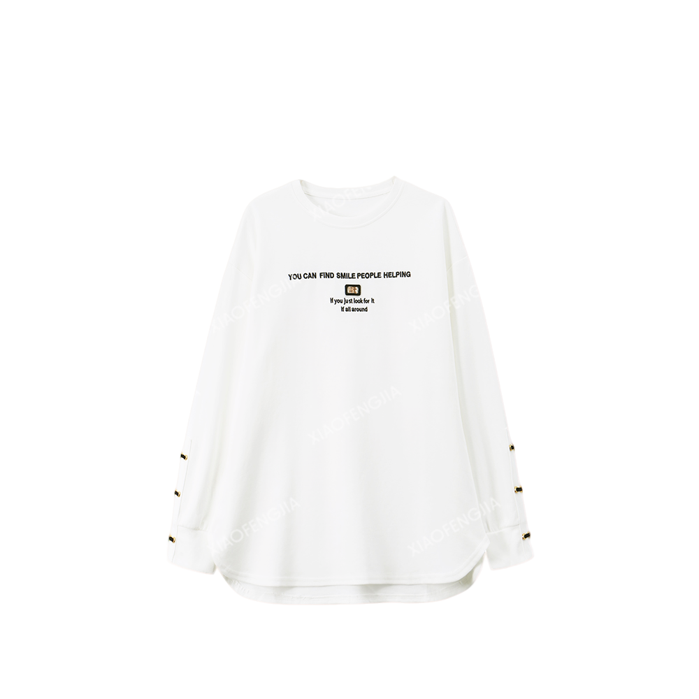 新款时尚简约百搭长袖T恤上衣501