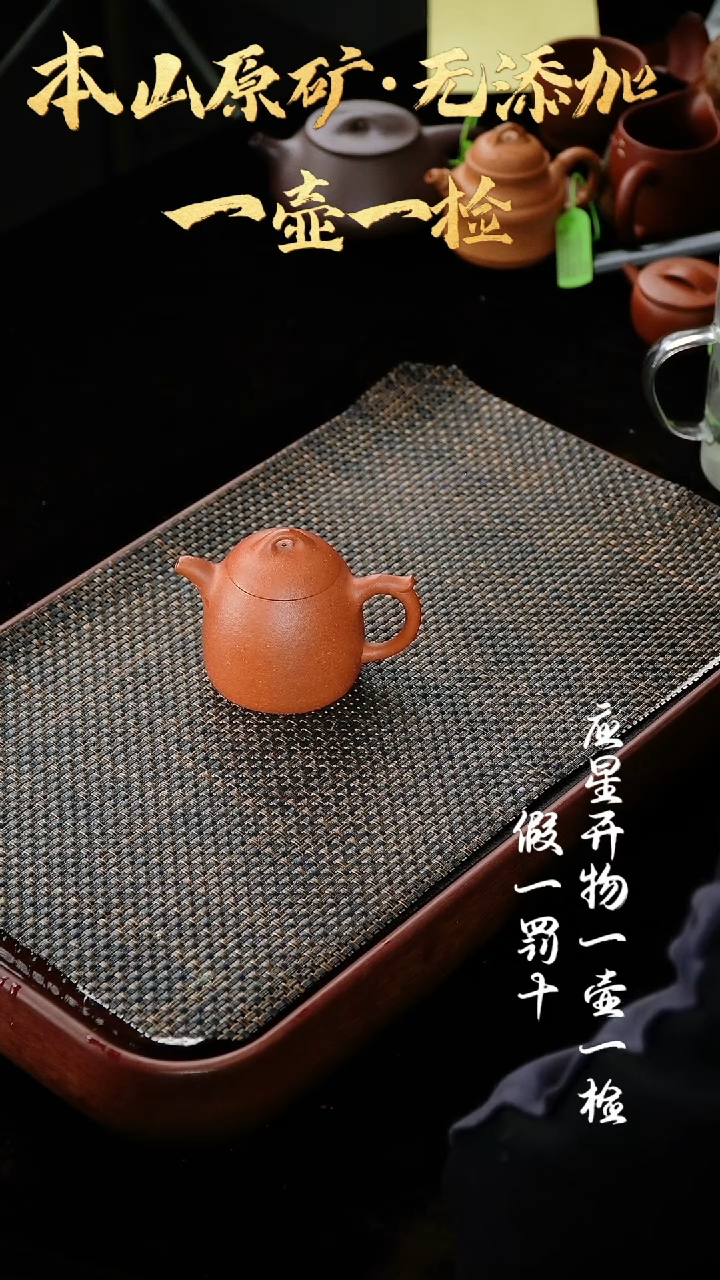 【闪购商品】紫砂茶壶ji品降坡泥 秦权 180cc