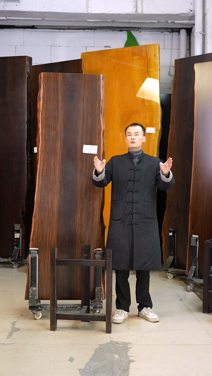 春**暖大叶紫檀AD-587#210*69*8加黑色三角支架*2