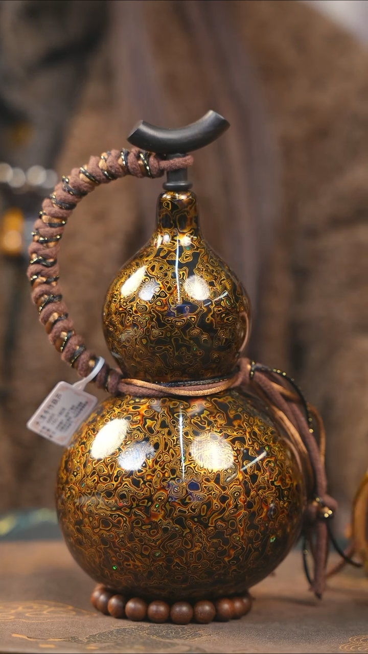 【闪购商品】XH319漆艺酒葫芦不包手串及旋转底座