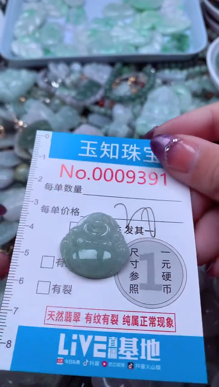 翡翠未镶嵌吊坠(不含链)9391