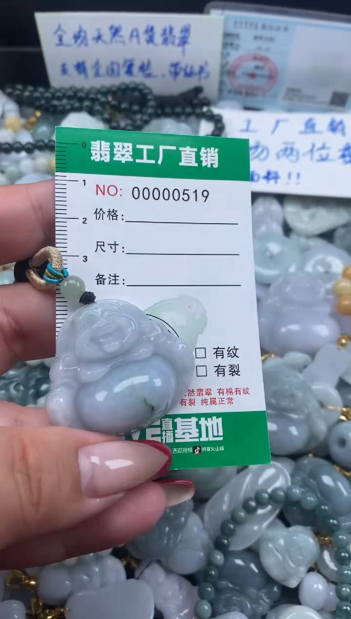 翡翠未镶嵌颈饰天然A货翡翠0519