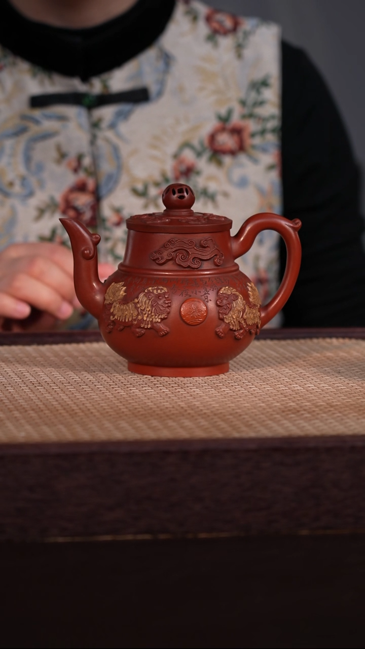 茶壶紫砂红清水 370cc