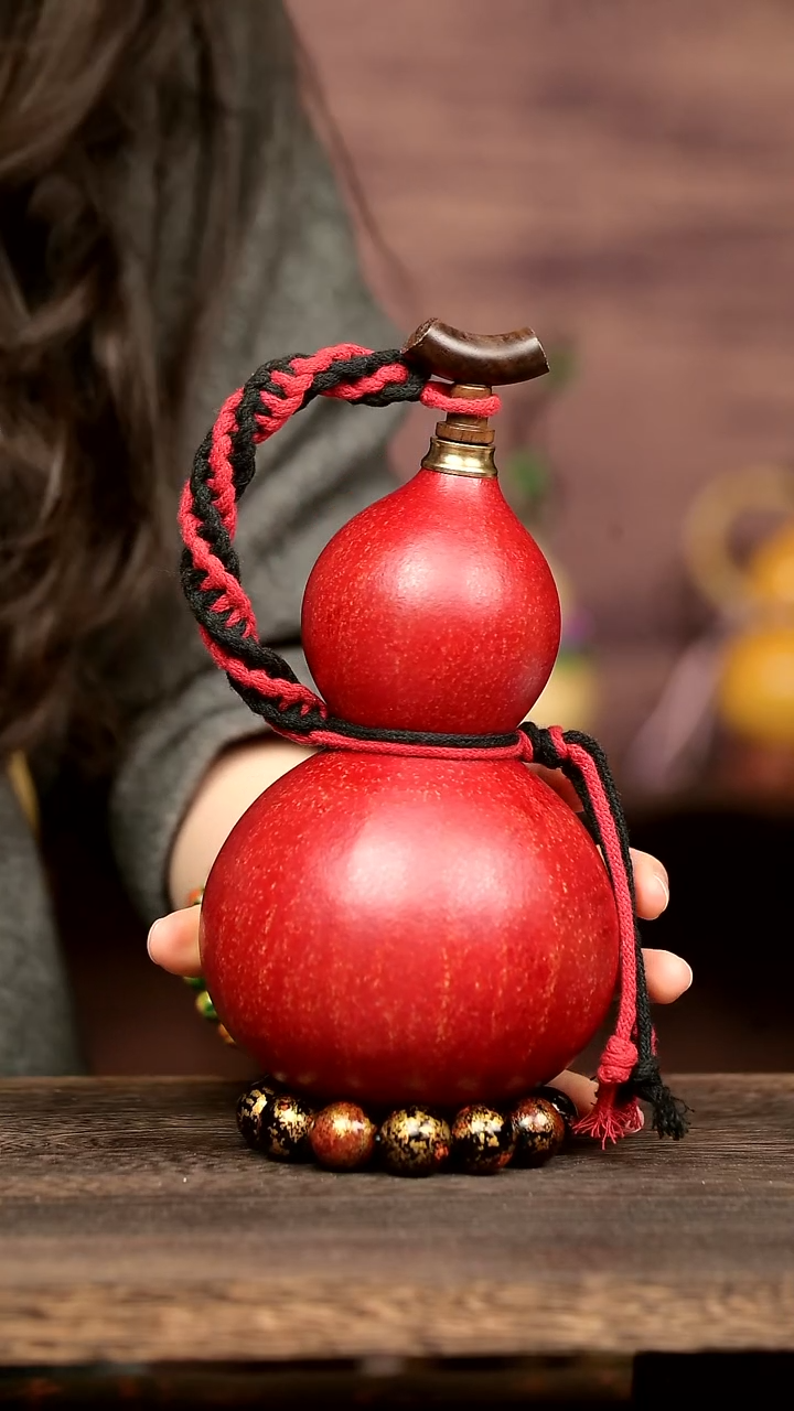 506号中药煮色  600ml左右 大漆葫芦水壶/酒壶 一物一拍