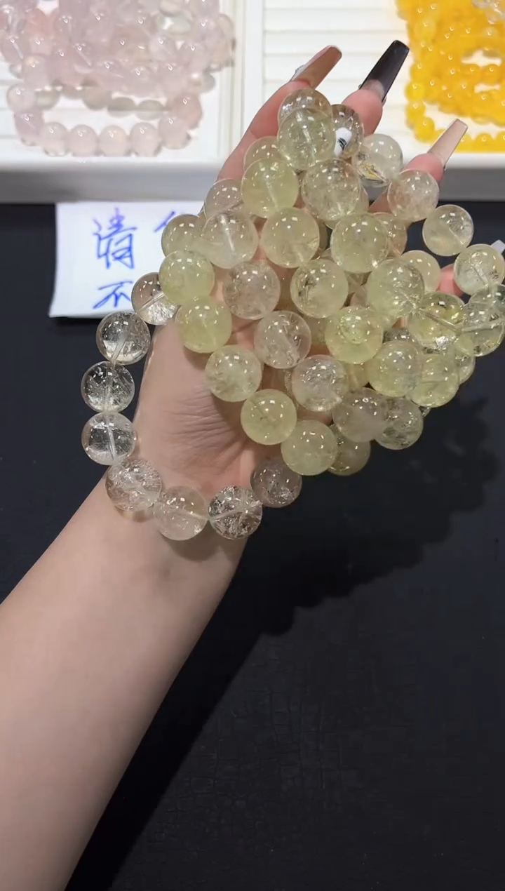 水晶手链未镶嵌10e多样性发其一【1条】默认微瑕17mm