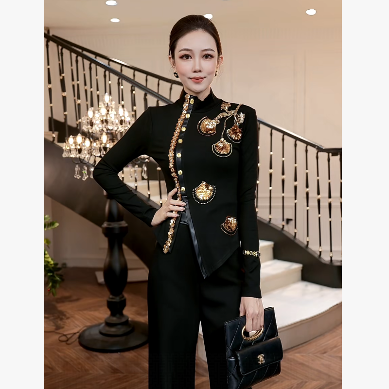 【FUNANI】 轻奢法式高级感重工原创设计感   上衣 X2530896A