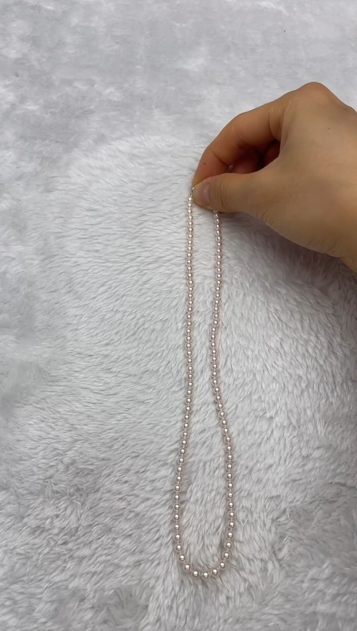 项链银S925镶嵌海水珍珠AK4-4.5mm