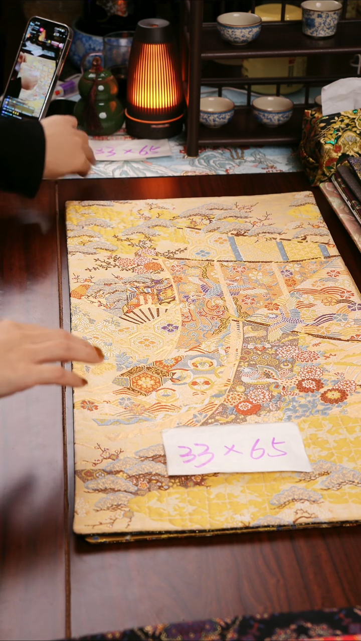 【西阵织繁花似锦双面】中国风干泡织锦茶席33*65