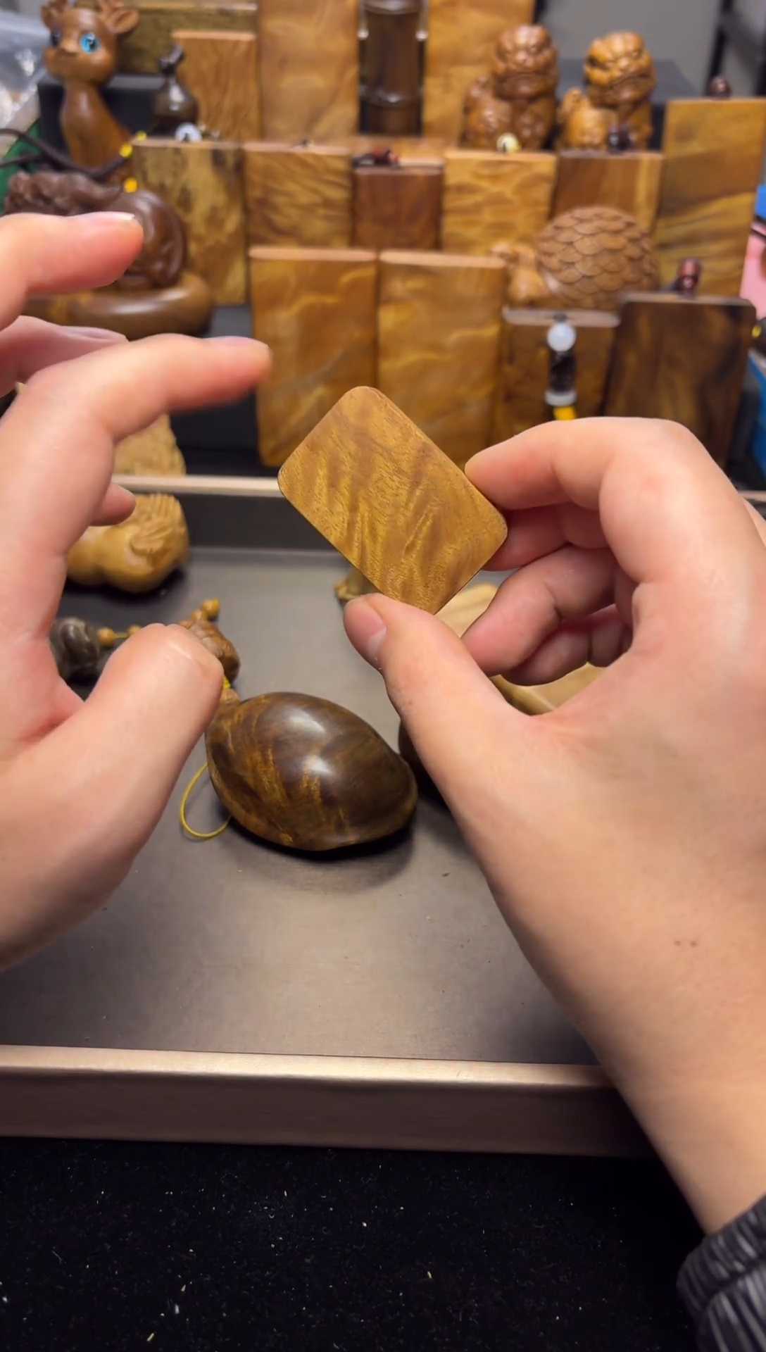 【闪购商品】楠木（金丝楠）其他无事牌（小）满花85