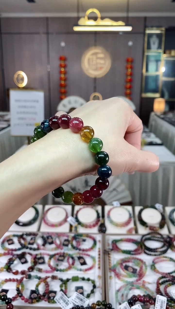 【闪购商品】碧玺单圈手串9.6mm+未镶嵌（多样性发一条）hon