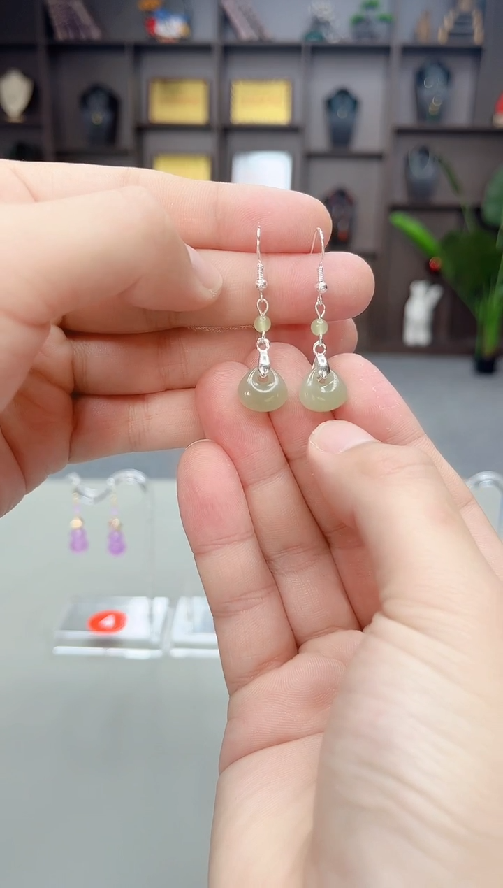 未镶嵌和田玉（子料）耳饰X03