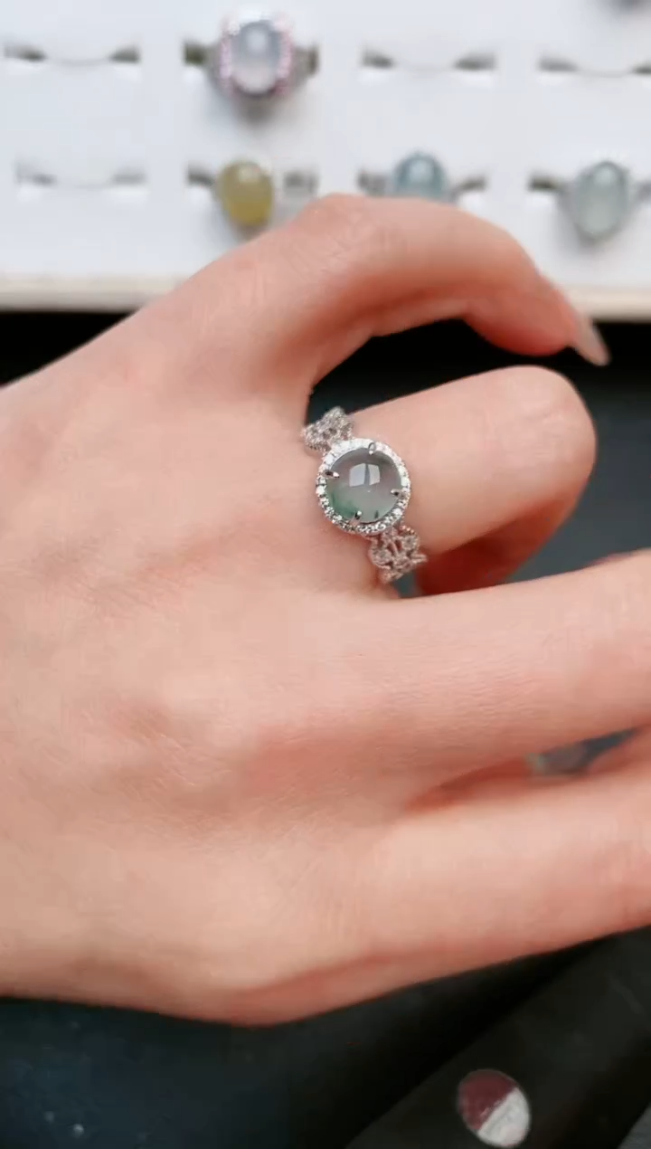 【闪购商品】翡翠戒指银S925镶嵌....