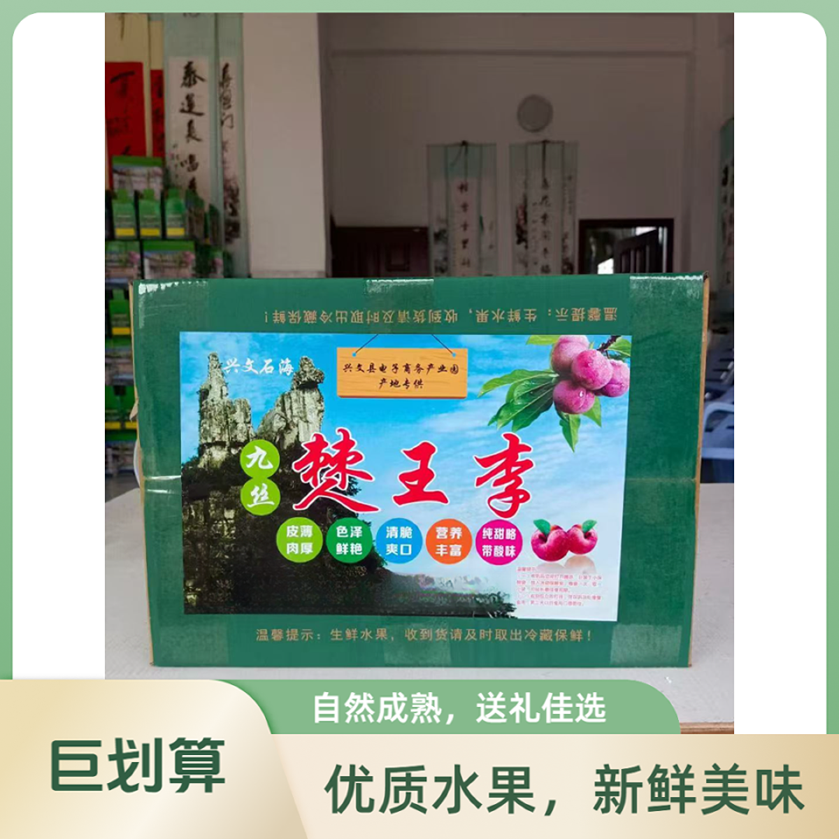 九丝僰王李 现摘现发新鲜半边红脆甜爽口（顺丰包邮）