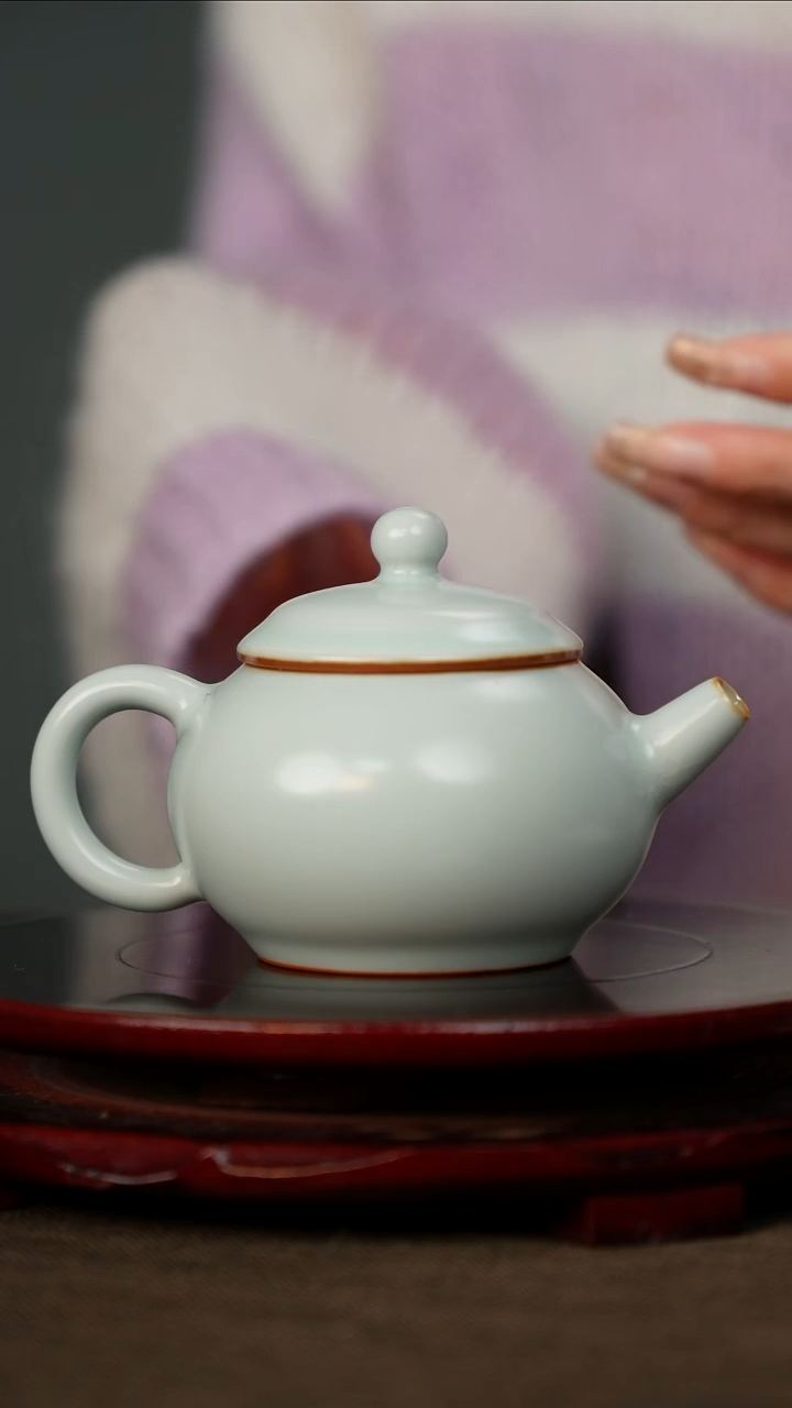 微瑕 天青 西施壶 