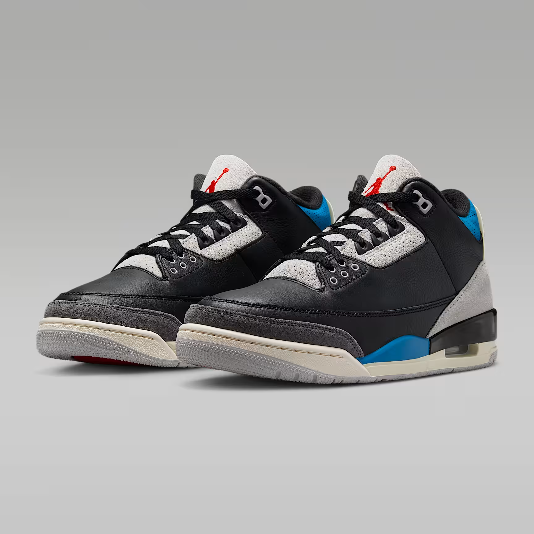 NIKE/耐克AJ3男子镜像黑蓝灰 百搭复古休闲运动篮球鞋 IB8967-004