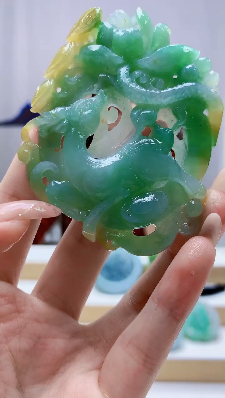 未镶嵌定制翡翠4829jw-毛货挂件38