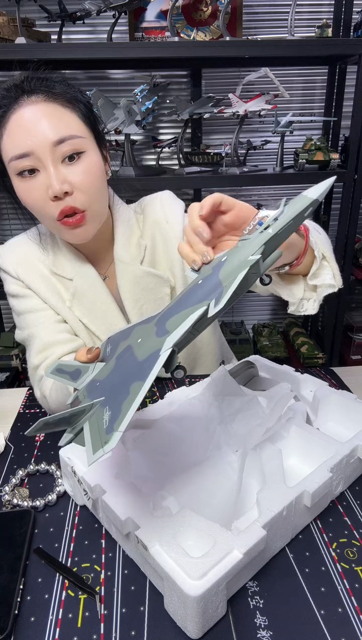 无外盒 1/60合金飞机模型歼20