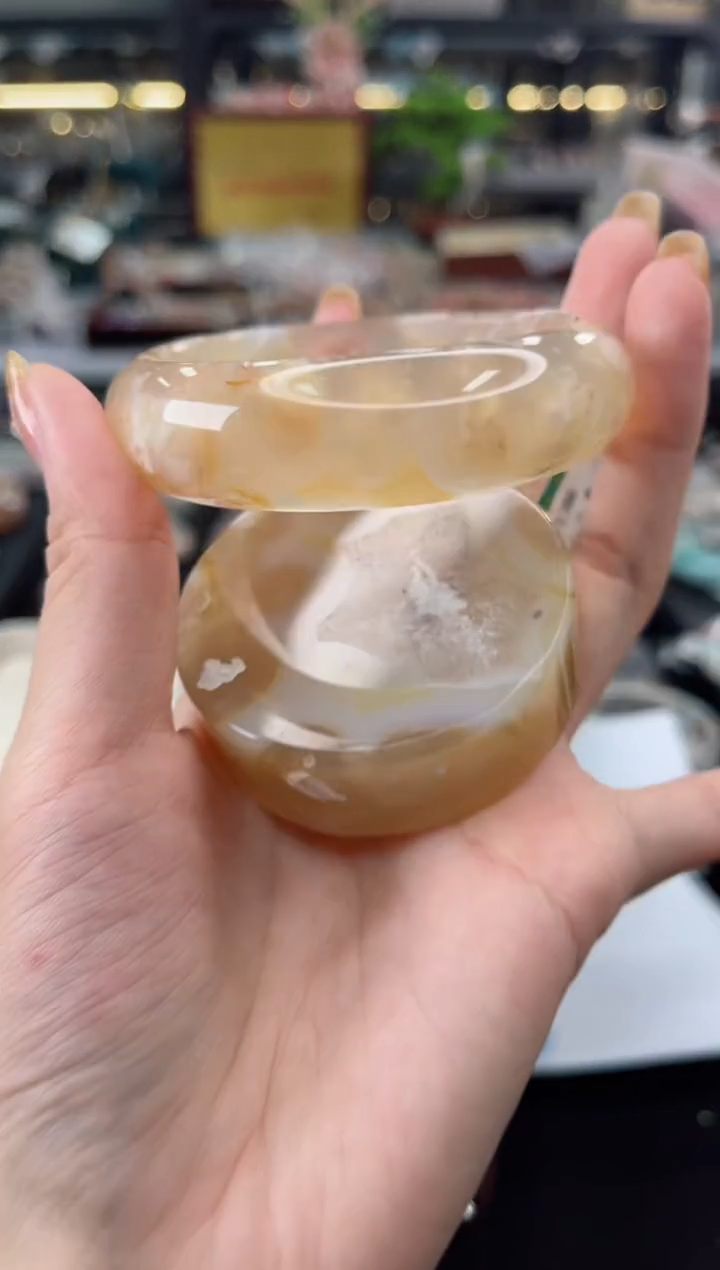 【闪购商品】石英质玉手镯未镶嵌57圈口（赠品镯心）3681510