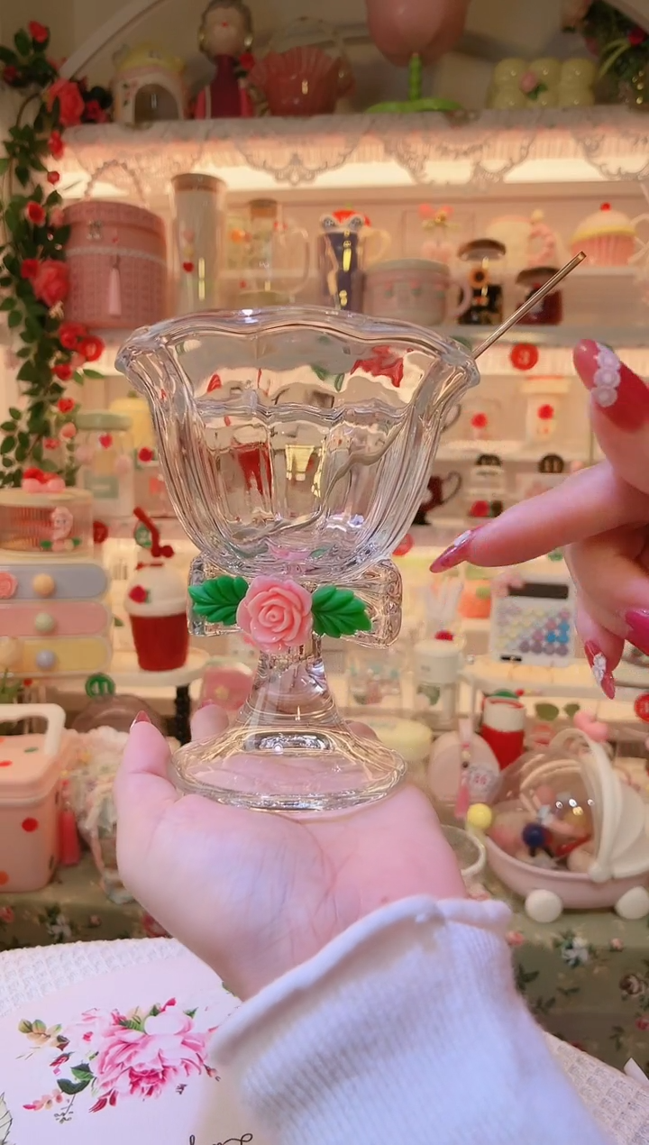 蝴蝶结高脚甜品杯——手工制作品质好！