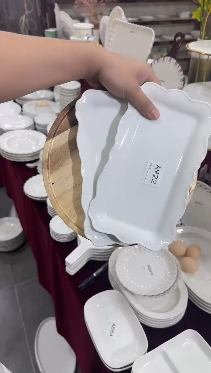 摆件10寸波浪长方盘2个