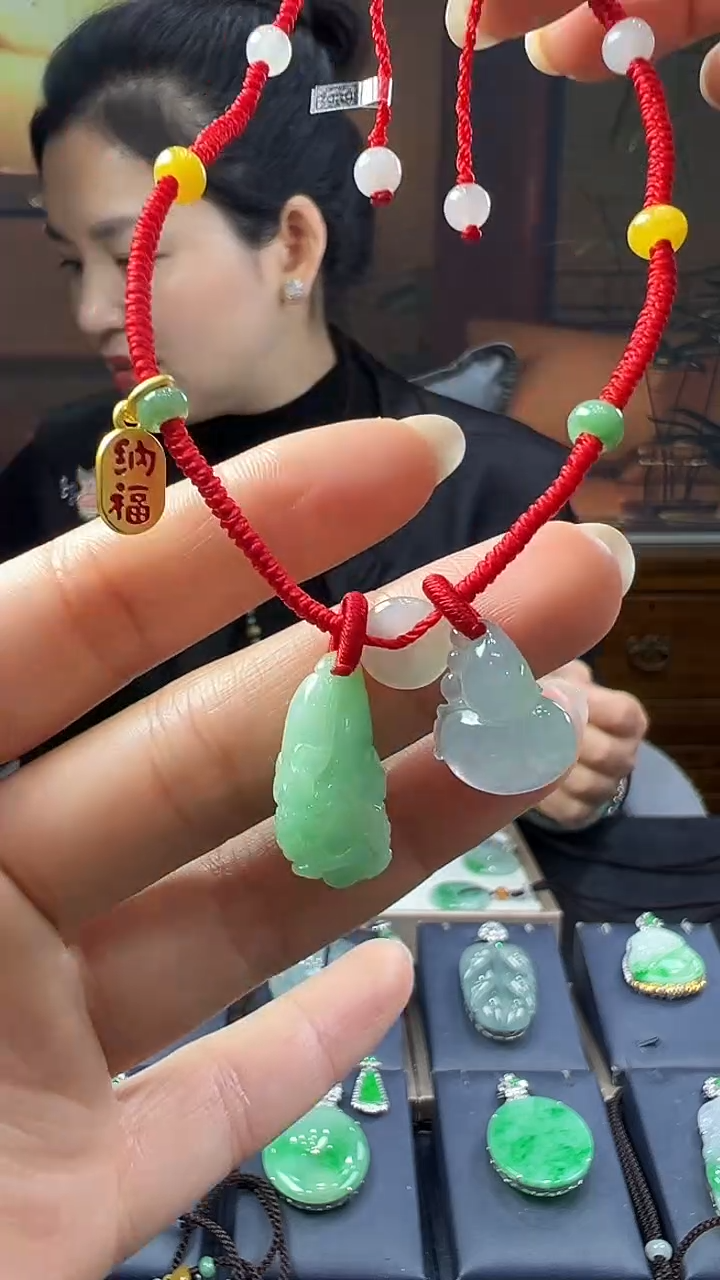 未镶嵌挂件翡翠琉*脚链
