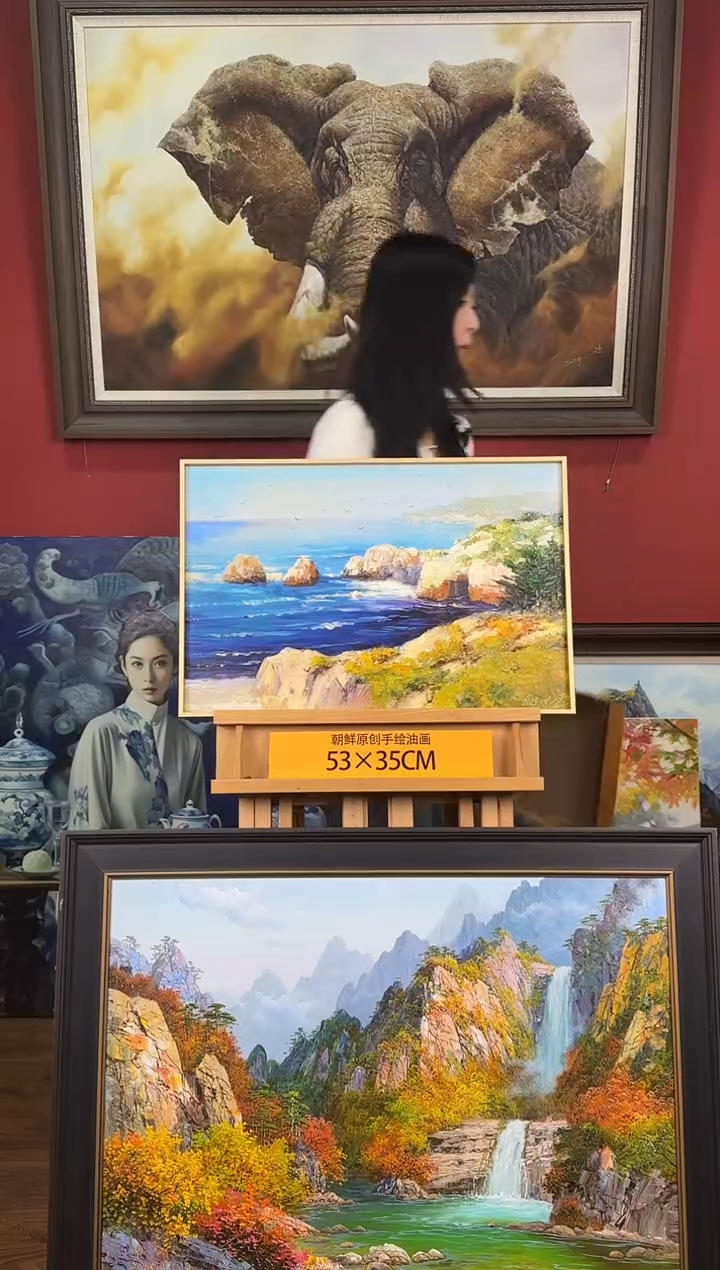 油画【20号】约53*35cm丨朝鲜原创纯手绘孤品油画丨顺丰包邮