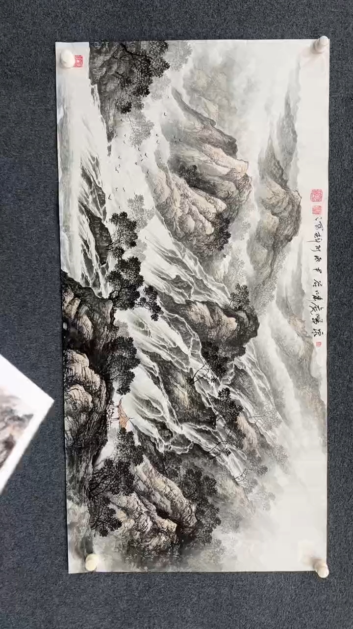 【闪购商品】国画2.12-颜新辉-马原-三尺山水48