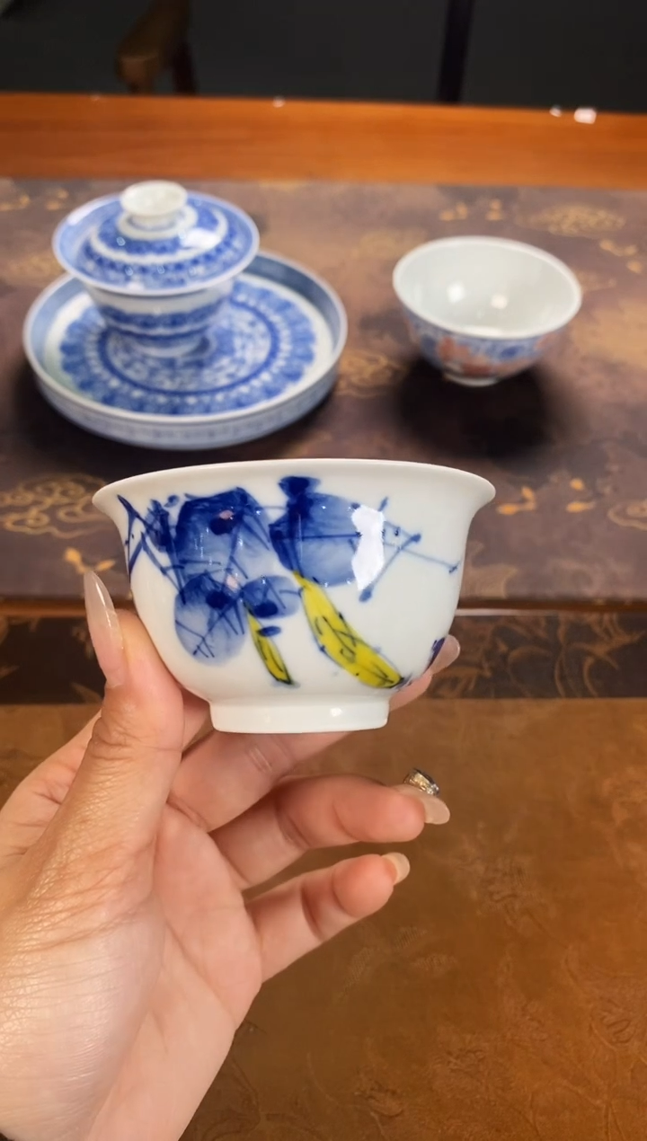 【闪购商品】《世有青花》柴窑柴烧梅花单杯