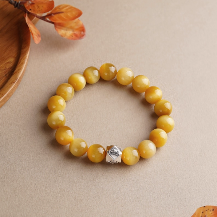 POTALA PALACE/布达拉宫足银黄虎眼石手串