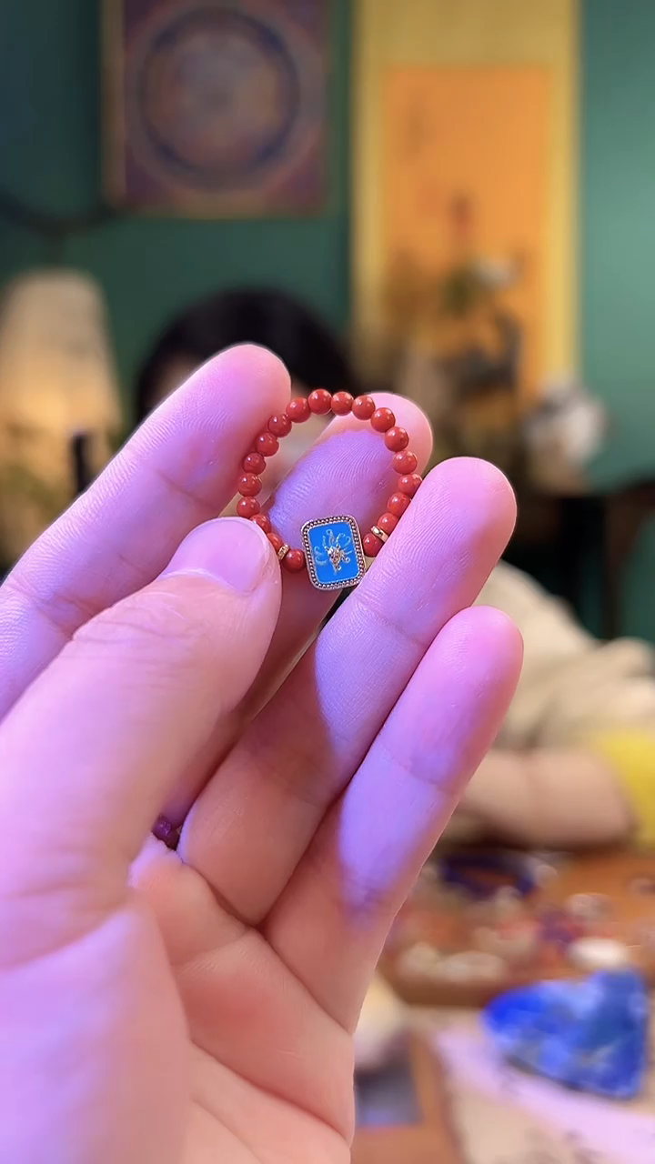 【闪购商品】南红玛瑙戒指银S925镶嵌南红九尾狐戒指