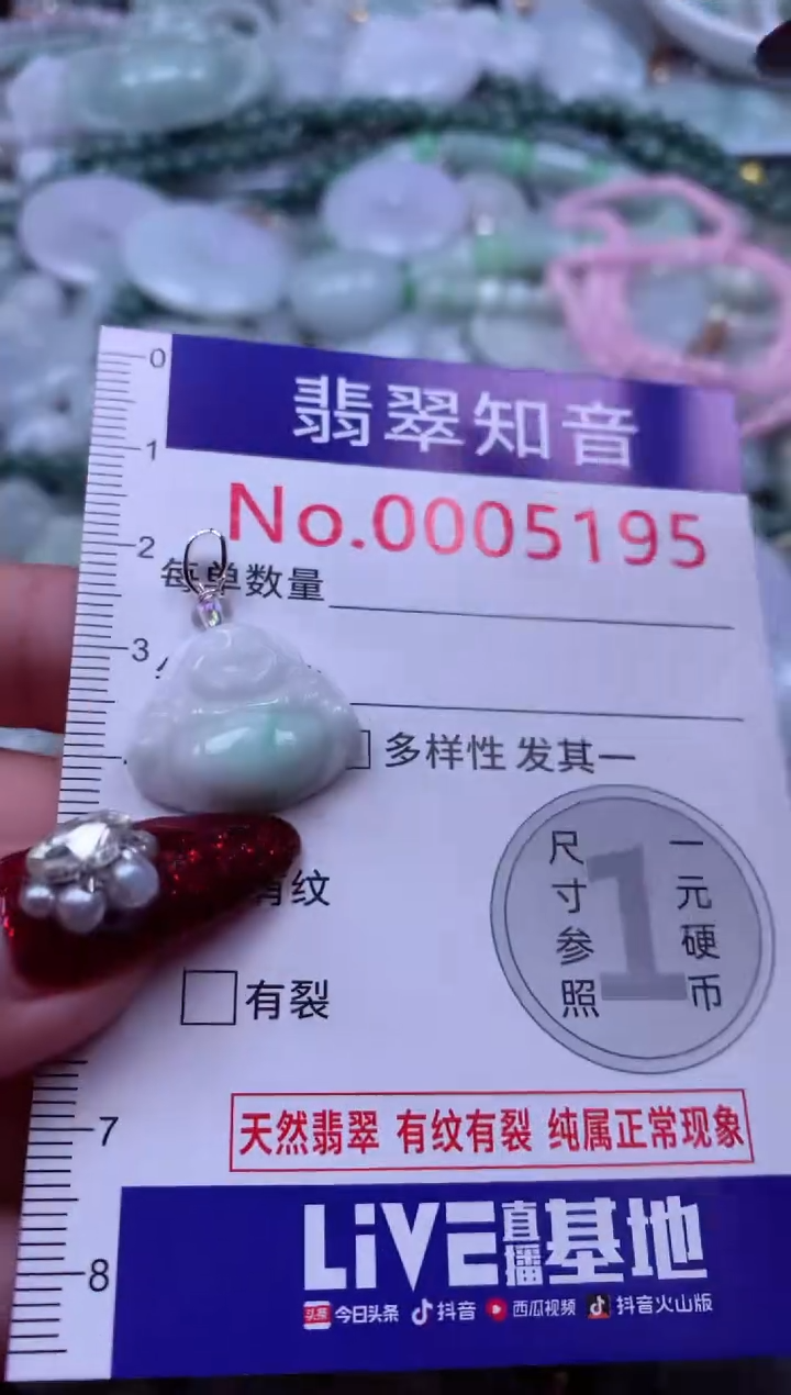 吊坠(不含链)未镶嵌翡翠5195