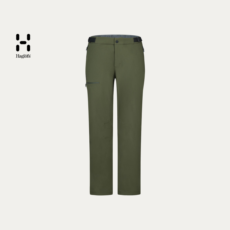 Haglofs火柴棍男士秋冬户外运动徒步登山耐磨防风保暖弹力软壳裤
