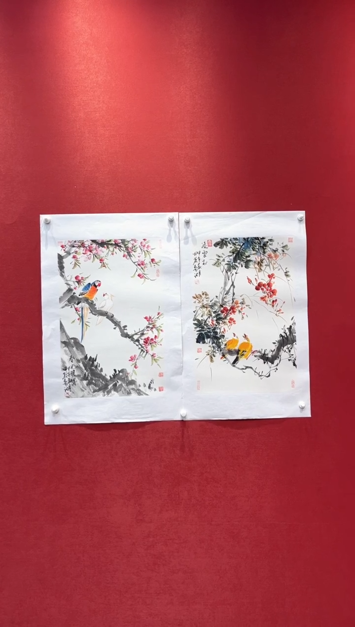 国画老师现场创作  1