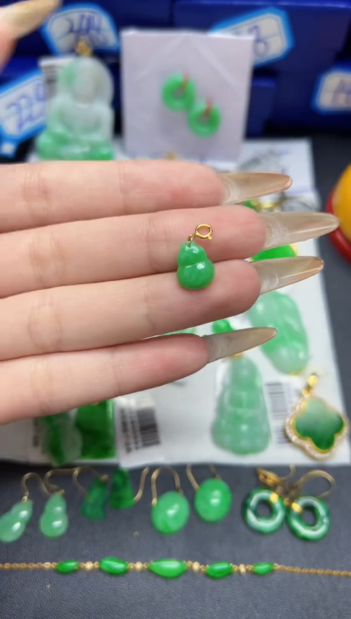 【闪购商品】翡翠颈饰18K金镶嵌Y缅料A货/支持复检/一件