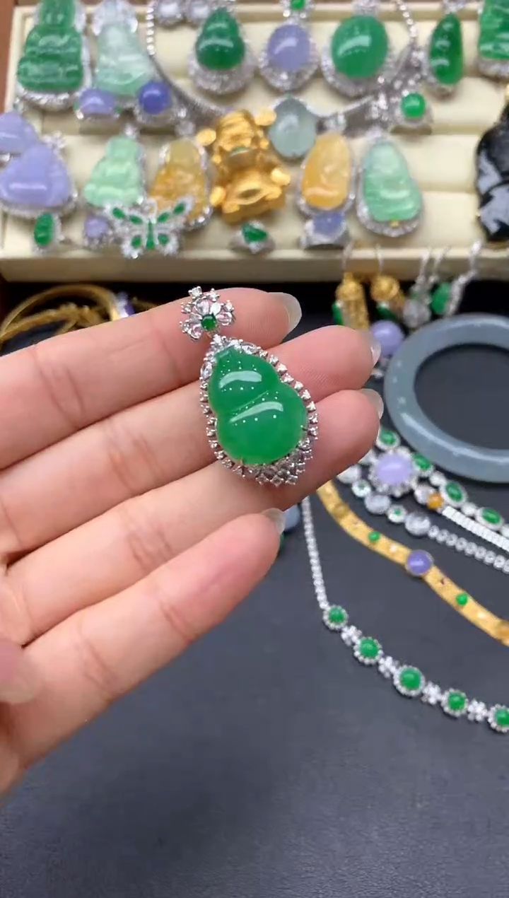 【闪购商品】翡翠颈饰18K金镶嵌562-中国好珍宝