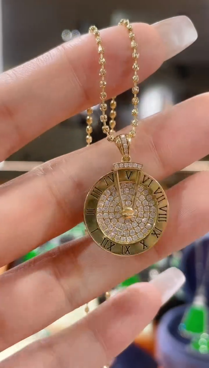 【闪购商品】钻石吊坠(不含链)18K金镶嵌吊坠